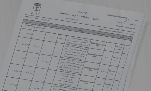 تصویر اصل آخرین گردش سه ماهه حساب بانکی
